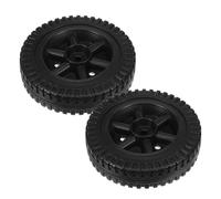 BESPORTBLE Lawn Mower Replacement Wheels 2-Pack, 6 Inch Universal Lawnmower Spare Tires, Lightweight Hollow Plastic Wheel for Utility Cart, BBQ Grill and Handtruck, Black