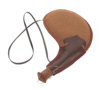 BESPORTBLE Leakproof Traditional Leather Bota Bag Portable Ancient Water Pouch for Outdoor Camping Desert Treks Historical Travel Canteen with Tanned Leather