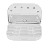 BESPORTBLE LED Eyelash Storage Box with Mirror, Portable False Lash Organizer Case, White LED Light Lash Holder for Travel and Daily Makeup