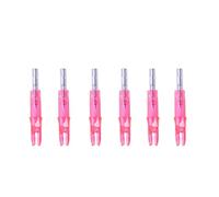 BESPORTBLE LED Lighted Arrow Nocks and Luminous over 48 Hours with Manual On/off Function 6pcs Red Fits 6.2mm Arrow Shaft for Hunting Bow Accessories for Outdoor Archery