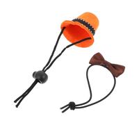 BESPORTBLE Lightweight Reptile Mini Hat and Bow-tie Set in Black Cloth, Protective and Decorative Animal Fancy Dress Accessory for Lizards and Snakes at Festivals and Dress