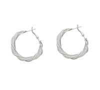 BESPORTBLE Lightweight Twisted Hollow Hoop Earrings for Women Minimalist Cartilage Jewelry for Office Work Night Out Stylish Earrings for Friends and Loved Ones