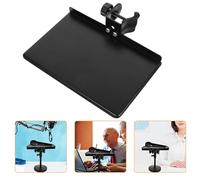 BESPORTBLE Live Broadcast Microphone Stand Tray Clamp-On Sound Card Holder Mobile Phone Tripod Holder Small Leather Case for Outdoor KTV and Streaming