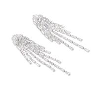 BESPORTBLE Long Tassel Earrings for Women Elegant Dangle Earrings Sparkling Zircon Stones for Girls and Teens for Parties and Special Occasions