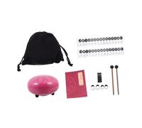 BESPORTBLE Lotus Style Steel Tongue Drum Pink Unique Musical Instrument for Meditation and Relaxation Ethereal Sounds Pocket Drum Design for Spiritual Practices and Mindfulness Sessions