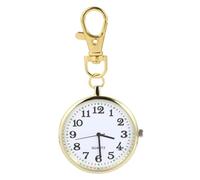 BESPORTBLE Luminous Keychain Pocket Watch for Middle-Aged and Elderly White Dial Unisex Design Pocket Watch Chain Easy to Read