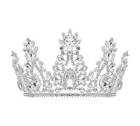 BESPORTBLE Luxurious Vintage Alloy Crown Headpiece for Wedding Bride Elegant Princess Tiara Rhinestones for Parties Cosplay Prom Birthday
