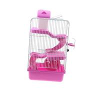 BESPORTBLE Luxury Three Layer Hamster Cage Portable for Small Animals Safe and Fun Design Multi-layer Slide Platform