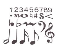 BESPORTBLE Magnetic Teacher Music Notes Double Sided Oversized Black Magnetic Powder and Synthetic Rubber Classroom Whiteboard Training Aids for Educators