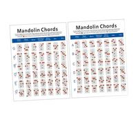 BESPORTBLE Mandolin Lightweight and Wear-resistant Chart Copper Plate Paper Chord in Assorted Colour Mandolin Training Guide Exercise Diagram for Teachers and Beginners