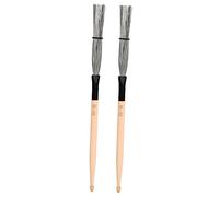 BESPORTBLE Maple Wood Drumsticks Wire Brush Pair Carbon Steel Drum Wire Sticks for Jazz Drum Set Percussion Accessories Practical for Music Practice