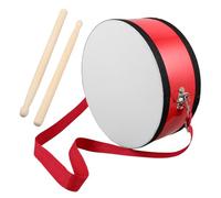 BESPORTBLE Marching Snare Drum Enhancing Musical Interest with Strap and Drumstick Drum for Children 10 Inch Red Portable Wooden Hand Held for Outdoor Activities and Band Performances