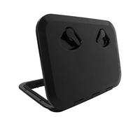 BESPORTBLE Marine Inspection Hatch Cover 17X12 Inch Rectangular Deck Hatch Lid for Boat Kayak Rv Storage with Double Lock Black Waterproof Access Plate