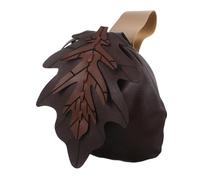 BESPORTBLE Medieval Leaf Pattern Belt Pouch Brown Renaissance Belt Bag Women's Waist Purse for Outdoor Adventures