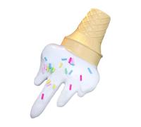 BESPORTBLE Melted Ice Cream Resin Statue Decorative Figurine Whimsical Ornament for Home Office Desk Shelf Display Festive Resin Sculpture Christmas