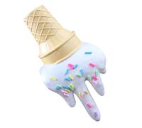 BESPORTBLE Melted Ice Cream Statue Resin Figurine Home Decor Ornament Photo Prop for Shop Window Display Christmas Unique Melting Dessert Centerpiece Sculpture