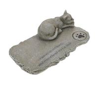 BESPORTBLE Memorial Cat Grave Statue Pet Memorial Stone Ornament Garden Statue Cat