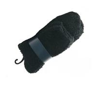 BESPORTBLE Men's Coral Fleece Sleep Socks Warm Thick Fluffy Ankle Floor Socks for Bed Soft Thermal Comfort One Black