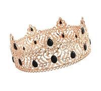 BESPORTBLE Men's King Crown Diamond Alloy Royal Baroque Headdress Wear-resistant Cosplay Accessory for Birthday Parties and Prom