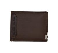 BESPORTBLE Men's Short Bi Fold Wallet Dark Coffee PU Leather Durable Holder Compact Design for Credit Cards Cash Ids Suitable for Business Travel Office Use