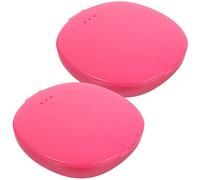 BESPORTBLE Menstrual Disc Portable Storage Box 2Pcs Silicone Pink Carrying Case for Women on the Go