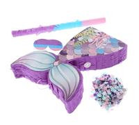 BESPORTBLE Mermaid Tail with Bat and Blindfold for Birthday Party Decoration Funny Paper Party Prop for Festival Easy to Fill Candy Holder Versatile Ocean Theme Game