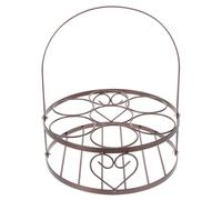 BESPORTBLE Metal Beer Carrier Basket with Handle, 6-Bottle Portable Beer Bottle Holder, Reusable Iron Beverage Drink Carrier for Outdoor and Home Use