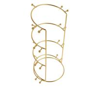 BESPORTBLE Metal Crown Display Stand for Brides Elegant Gold Tiara Holder with Sturdy Construction Chic Bridal Headband Organizer for Weddings Jewelry Photography and Live Streaming