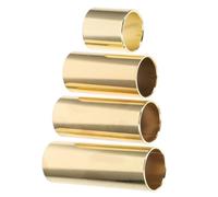 BESPORTBLE Metal Guitar Slides Lightweight and Portable 4pcs Easy to Play with Different Sizes for Acoustic and Electric Guitars for Jazz and Blues
