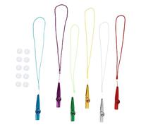 BESPORTBLE Metal Kazoo Set with 10 Membranes, Aluminum Alloy Musical Instruments Kit with Lanyards in 6 Colors for Boys and Girls Beginners Music Teaching and Party Use