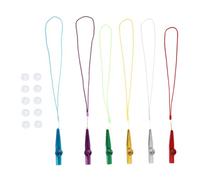 BESPORTBLE Metal Kazoo Set with 6 Colored Metal Kazoos and 10 Replacement Membranes for Beginners and Music Enthusiasts Suitable for Music Practice and Group Play