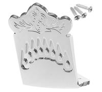 BESPORTBLE Metal Mandolin Tailpiece Bridge Chrome Finish Replacement Part for Mandolin Supplies Easy to Install and Clean for Musical Instrument Repair and Upgrade