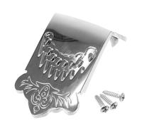 BESPORTBLE Metal Mandolin Tailpiece Replacement Part Chrome Finish Sturdy Mandolin String Accessory Upgrade for Musical Instruments