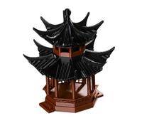 BESPORTBLE Metal Pavilion Statue for Fish Tank Landscaping Micro Landscape Courtyard Ornament Chinese Ancient Building Model Aquarium Adornment Outdoor Bonsai Decoration