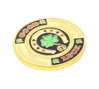 BESPORTBLE Metal Poker Card Guards Set Good Luck Poker Protectors for Table Games Commemorative Coins Collectibles Sturdy Card Protectors