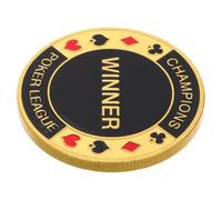 BESPORTBLE Metal Poker Card Protector Chip Lightweight Portable Texas Hold Accessory Lucky Coin Souvenir Collectible for Poker Game Enthusiasts and Collectors