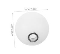 BESPORTBLE Metal Screw Base White Globe Lampshade Acrylic Ball Light Cover Replacement for Ceiling Pendant Chandelier Milky White Diffuser for Living Room Bedroom Dining Area and Lightweight