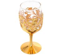 BESPORTBLE Metal Small Wine Glass, Embossed Metal Liquor Cup, Multi-Function Decorative Drinkware for Home and Camping Use, Single Vintage Crystal Shot Glass