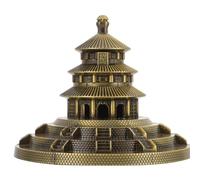 BESPORTBLE Metal Temple of Heaven Architecture Statue Desktop Ornament Chinese Ancient Building Model Craft for Home Office Decoration Feng Shui Sculpture for Living Festival