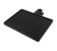 BESPORTBLE Mic Stand Tray with Phone Mount Clip Adjustable Storage Platform for Live Streaming Video Conferencing Outdoor Photography Large Black