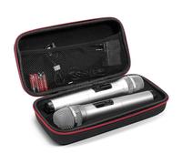 BESPORTBLE Microphone Carry Bag, Shockproof Waterproof Storage Box with Zip and Mesh Compartment for Accessories, Cables, Chargers, etc