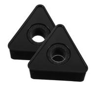 BESPORTBLE Microphone Flag Station Microphone Logo Flag 2 Pcs Portable Triangular ABS Interview Mic Black Surface for Logo Large Display Area 9.5 x 9.5 x 5cm