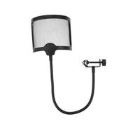 BESPORTBLE Microphone Mic Shield Filter Large Pop Filter for Recording Noise Reduction Professional Mesh Design Black U-shaped Windscreen for Enhanced Sound Clarity