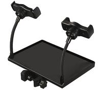 BESPORTBLE Microphone Stand Tray Clamp Multi Functional Sound Card Holder with Phone Mount Music Stand Shelf for Home Office Stage and Classroom Use