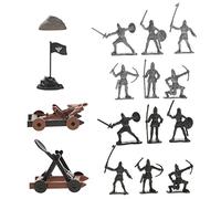 BESPORTBLE Military Equipment Model for Compact Desktop Display Lifelike Material Safe Collectible Teaching Tool Middle Ages Soldier and Chariot