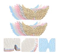 Besportble Mini Angel Wing Accessories 12Pcs DIY Craft Wings for Costume Embellishments Glitter Decorative for Bags Jackets Shoes Xmas Crafts