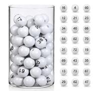 BESPORTBLE Mini Bingo Balls 1-75 Numbered Fade Resistant Replacement Raffle for Game 75pcs Plastic Seamless Party Games Lottery Entertainment White Sturdy Picking Suitable Home Event Activities