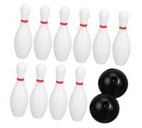 BESPORTBLE Mini Bowling Set Plastic Pins and Balls Indoor Outdoor Family Game for Adults Easy Setup Formation Bowling Game for Parties and Motor Skills Development