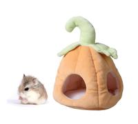 BESPORTBLE Mini Comfortable Multi-purpose Warm Pumpkin Shape Pet Bed Cushion Made of Cotton and Plush Small Animal House for Hamster and Squirrel Suitable for Travel or Places You