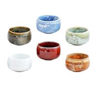 BESPORTBLE Mini Dipping Bowls Side Dish Set Japanese Style Ceramic 6pcs 2.7 Inch Small Plates Microwave Safe Traditional for Snacks for Entertaining Guests at Dinner Parties